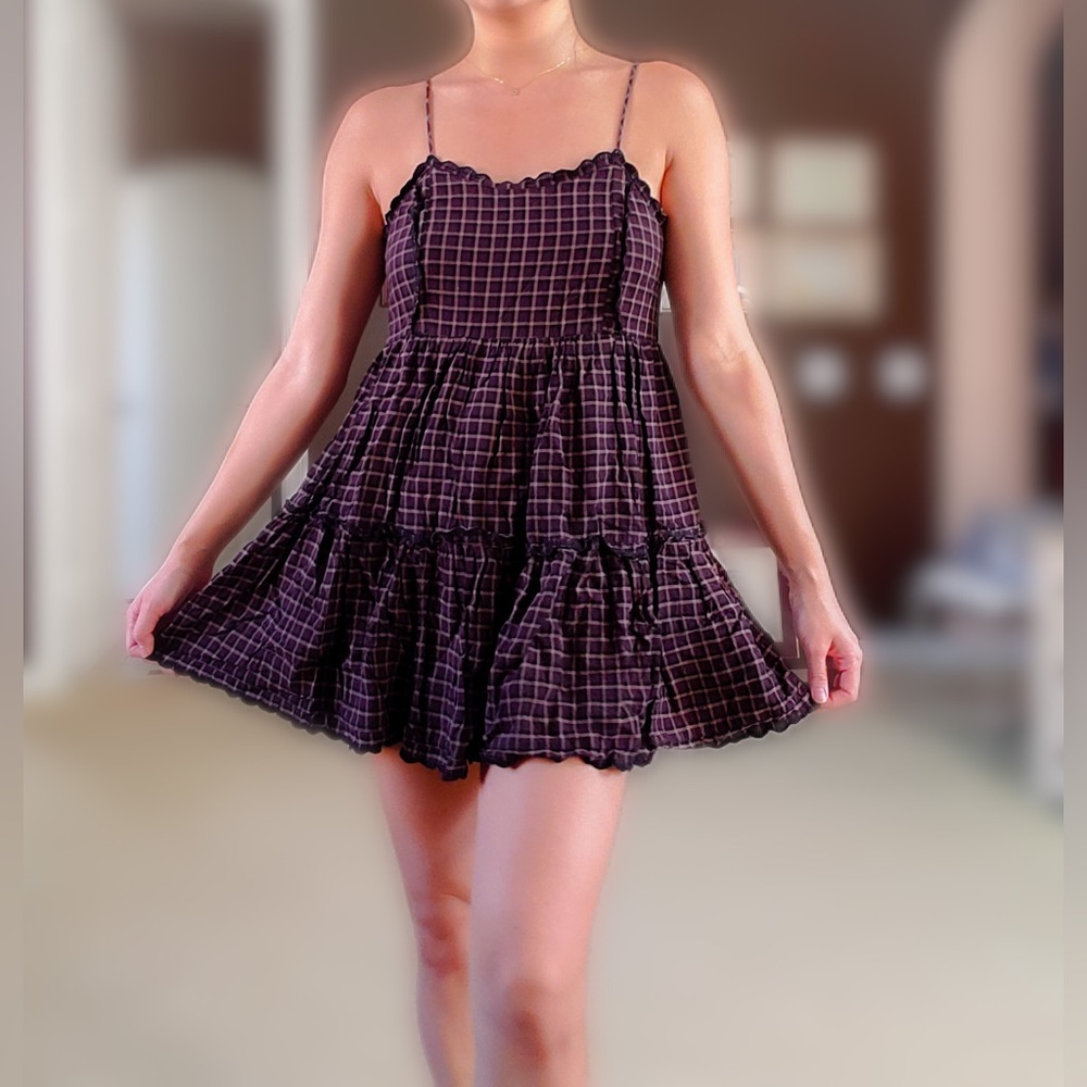 Plaid Babydoll Dress